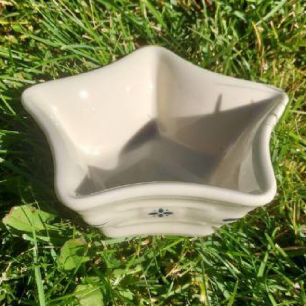 Longaberger Classic Blue Star Dish Vitrified China; Classic Dresden Blue